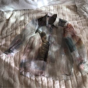 Organza Sheer Academia Top